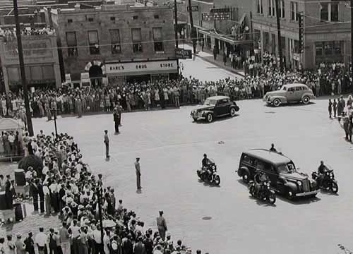 Bankhead Comes Home after train ride from Washington.