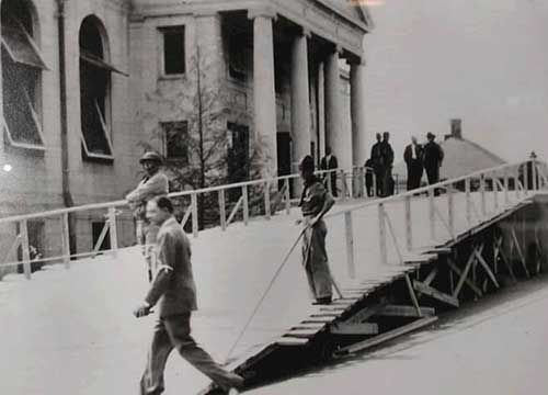 Special Ramp built to receive President Franklin D. Roosevelt